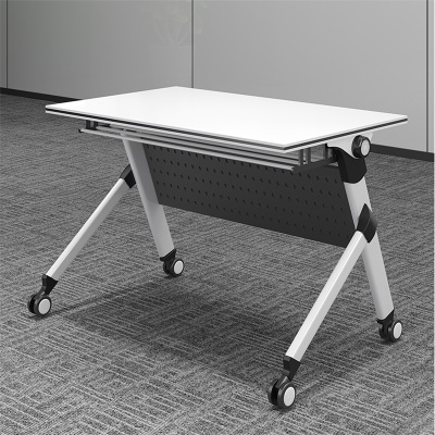 易企采 120*40CM 折叠培训桌长条桌活动宣传会议桌(不含椅)