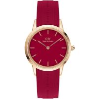 Daniel Wellington中性时尚腕表简约商务腕表Iconic Motion Ruby 32mm红盘防水腕表