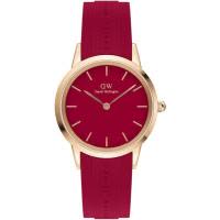 Daniel Wellington中性时尚腕表简约商务腕表Iconic Motion Ruby 32mm红盘防水腕表