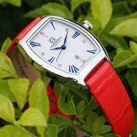 嘉年华CARNIVAL瑞士品牌手表石英表 女士防水韩版学生休闲时尚潮流手表 真皮带表镶水钻腕表 女神手表8323L