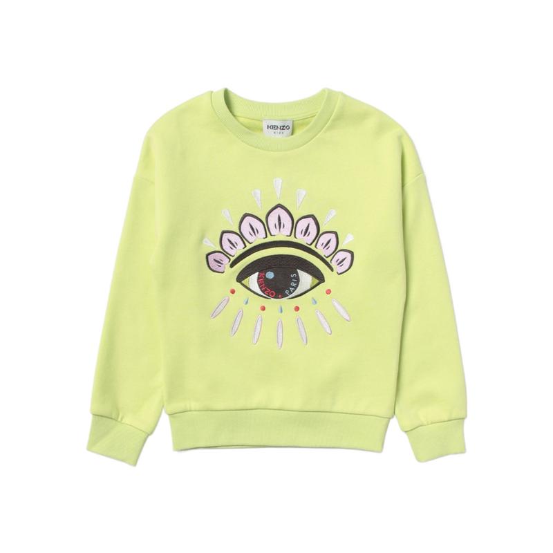 高田贤三(Kenzo)女孩圆领卫衣棉质舒适百搭长袖运动休闲罗纹袖边