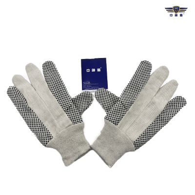 中神盾 点胶防滑帆布手套SWS-PPEG280 1双