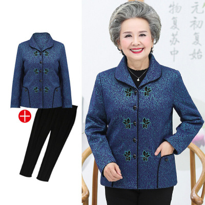 迪鲁奥(DILUAO)高端轻奢中老年人秋装外套妈妈女老人衣服奶奶春秋60-780岁太太服装薄款