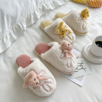 京城派 新款毛绒棉拖鞋女全包冬季室内防滑居家情侣秋冬防滑拖鞋保暖立体毛绒熊家居家用加绒保暖包头室内棉鞋男士大码拖鞋