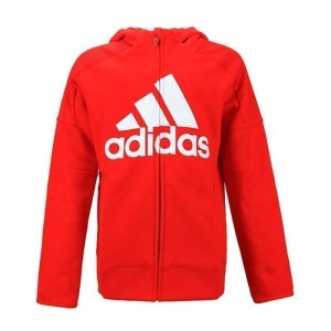 阿迪达斯adidas童装春新年款运动服男女大童连帽针织休闲夹克外套DY9243 C