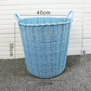 脏衣篮放脏衣服的编织框衣物洗衣篮家用藤编大蓝篓玩具收纳筐娄桶