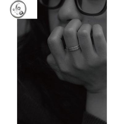 JiMiHeymen黑门 希腊文英文 第23章 双层复古设计男女款925银戒指