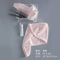干发帽女抖音网红款吸水速干浴帽长发日本可爱包头干发巾 三维工匠 水蓝+浅粉