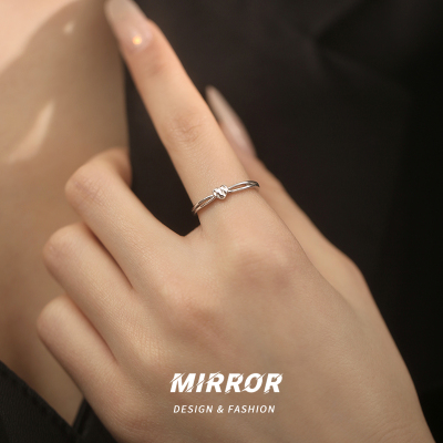925纯银褶皱爱心戒指女指环小众设计ins时尚个性尾戒关节戒送女朋友老婆情人节七夕生日礼物