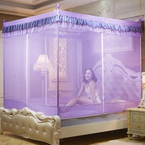 美帮汇蚊帐三开拉链坐床式1.5米1.8m床蒙古包方顶公主风蚊帐双人家用