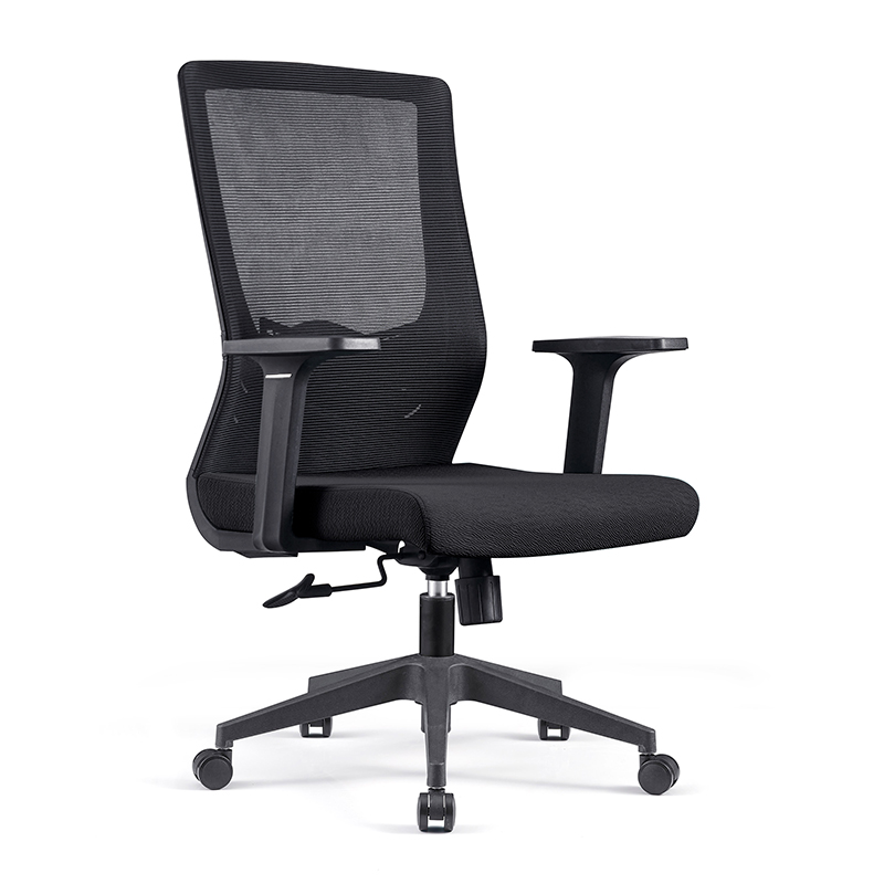初嘉 CJ-7049办公椅转椅电脑椅网布学习椅中背职员椅 黑框