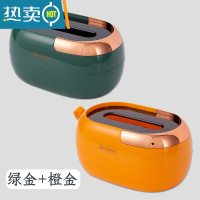 敬平[]弹簧纸巾盒轻奢风创意壁挂式ins风餐桌客厅抽纸盒 绿金1个+橙金1个