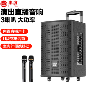 惠度(HuiDu)BBZ-08移动演出音响户外广场舞直播音响家用k歌手提便携式大音量低音炮拉杆音箱