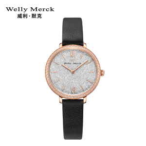 welly merck 威利默克女生手表时尚防水新款腕表女士正品石英学生女表WM017L