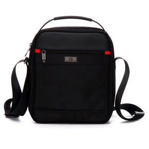 SUISSEWIN瑞士军刀经典时尚休闲商务多功能斜挎包SN17205 黑色