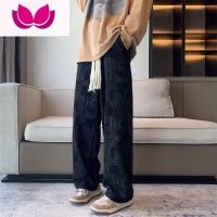 七斓vintage潮牌美式复古休闲裤男高街嘻哈潮流宽松直筒痞帅阔腿长裤