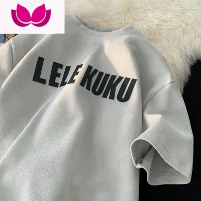 七斓oversize深灰色短袖t恤男夏季新款潮牌复古美式半袖潮流百搭