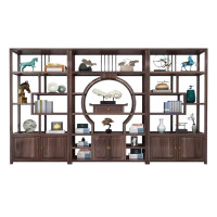 戴劲 新中式茶桌椅组合茶台茶具套装一体桌阳台办公室泡茶桌 博古架