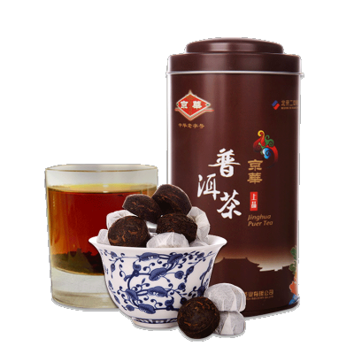 京华茶叶普洱小沱茶熟茶特级浓香经典普洱茶叶罐装送礼150g