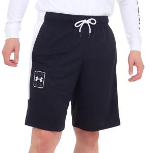 Under Armour男士透气速干篮球宽松运动休闲裤弹性腰绳侧兜耐用针织短裤