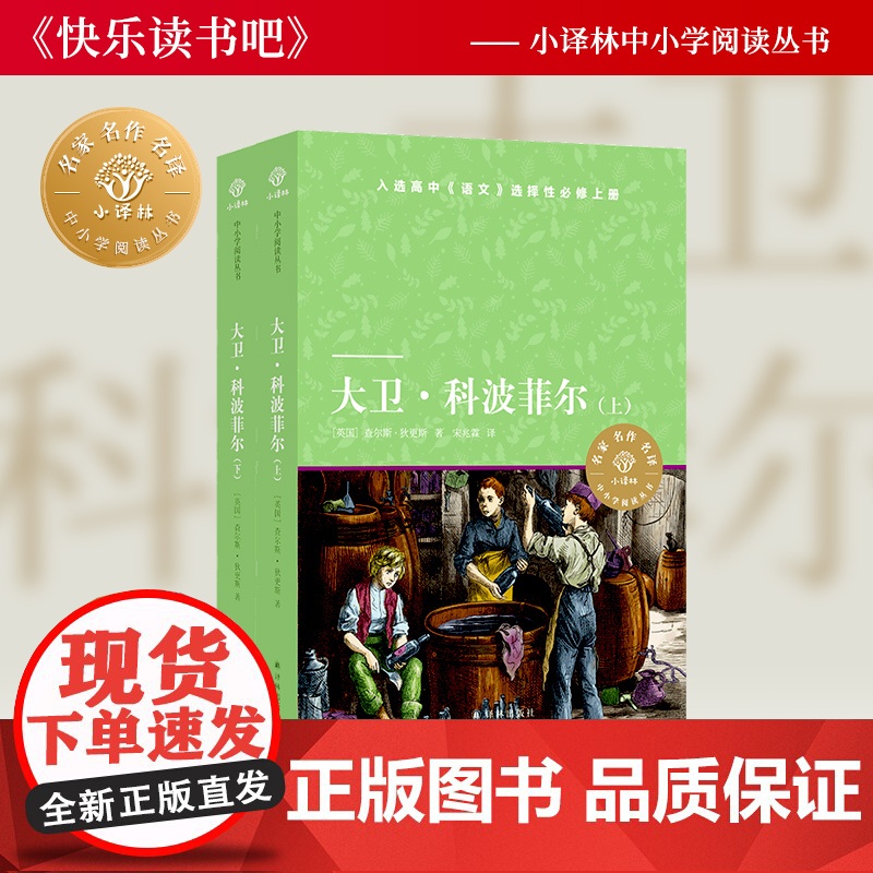 大卫·科波菲尔全2册 小译林中小学阅读丛书 查尔斯狄更斯著 初高中课外阅读书目 世界名著书籍 译林出版社店正版