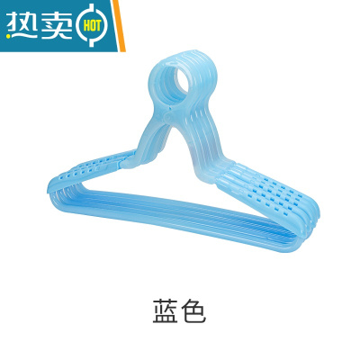 敬平儿童衣架宝宝防风夹子衣撑卡扣衣夹子婴儿家用阳台防掉衣挂 儿童 蓝色(无裤夹) 15个