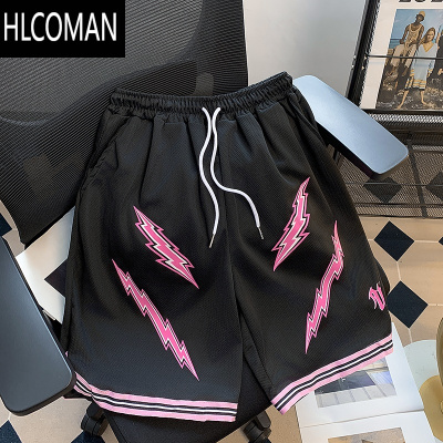 HLCOMAN美式潮牌训练篮球短裤男生宽松速干透气四分裤青少年不过膝运动裤