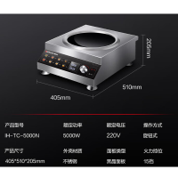 德玛仕 大功率商用电磁炉 凹面电磁炉猛火爆炒5000w电磁灶IH-TC-5000N[220V]带45CM