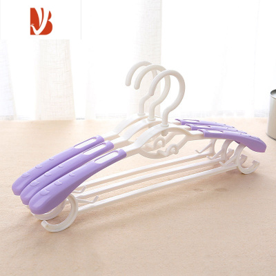 三维工匠伸缩宽肩防滑家用器衣架衣挂旋转多卧室塑料晾衣撑