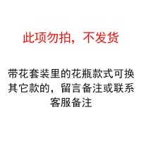 北欧ins风陶瓷花瓶摆件客厅插花向日葵创意电视柜摆设水养鲜花瓶 三维工匠 陶瓷纸袋[方格-小号](单瓶)