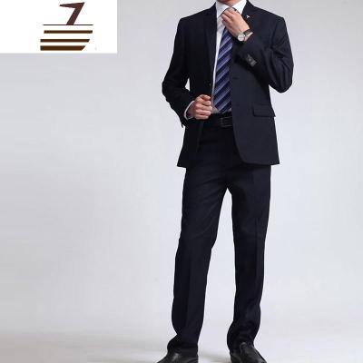 NEWLAKE男两扣藏蓝色西服职业工装藏蓝色西服套装工作服会议演出面试西装