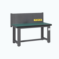 臻远 ZY5073032 重型工作台 单桌+方孔挂板 1800*750*1250mm