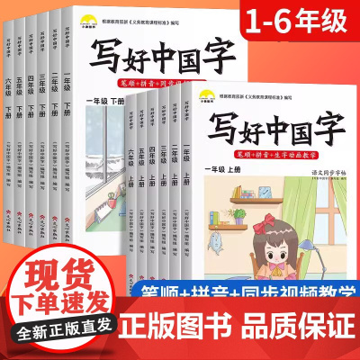 抖音同款小学生写好中国字正楷临摹儿童硬笔楷书一年级二年级三四上册下册同步练字帖课课练控笔训练五六年级人教版语文练习下字帖