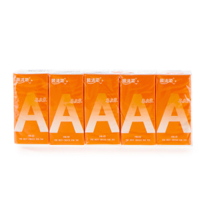 顺清柔标准型面巾纸10包1条橙A手帕纸