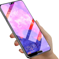 轻万适用华为p20钢化膜全网通huawei玻璃贴膜全屏抗蓝光手机保护膜