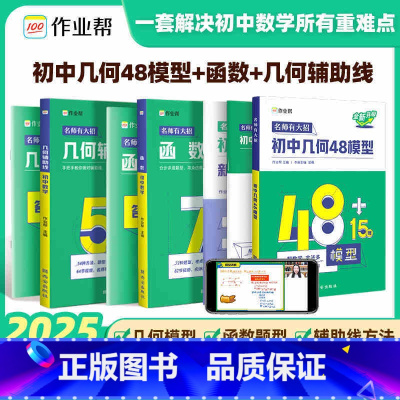 [7本]几何48模型+几何辅助线+函数 初中通用 [正版]2025版初中几何48模型中考辅助线函数初中数学专项训练练习题