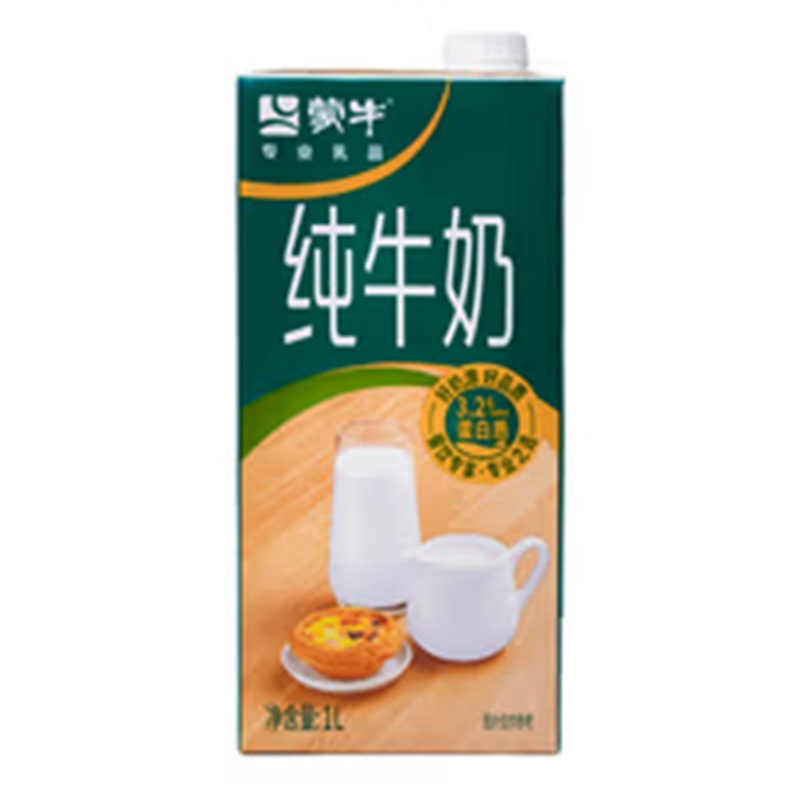 远翰 蒙 牛纯牛奶1LX12盒整箱装