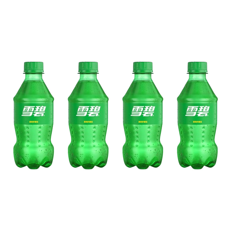 可口可乐雪碧柠檬味汽水小瓶装碳酸饮料夏季经典爽口即饮300ml*4瓶