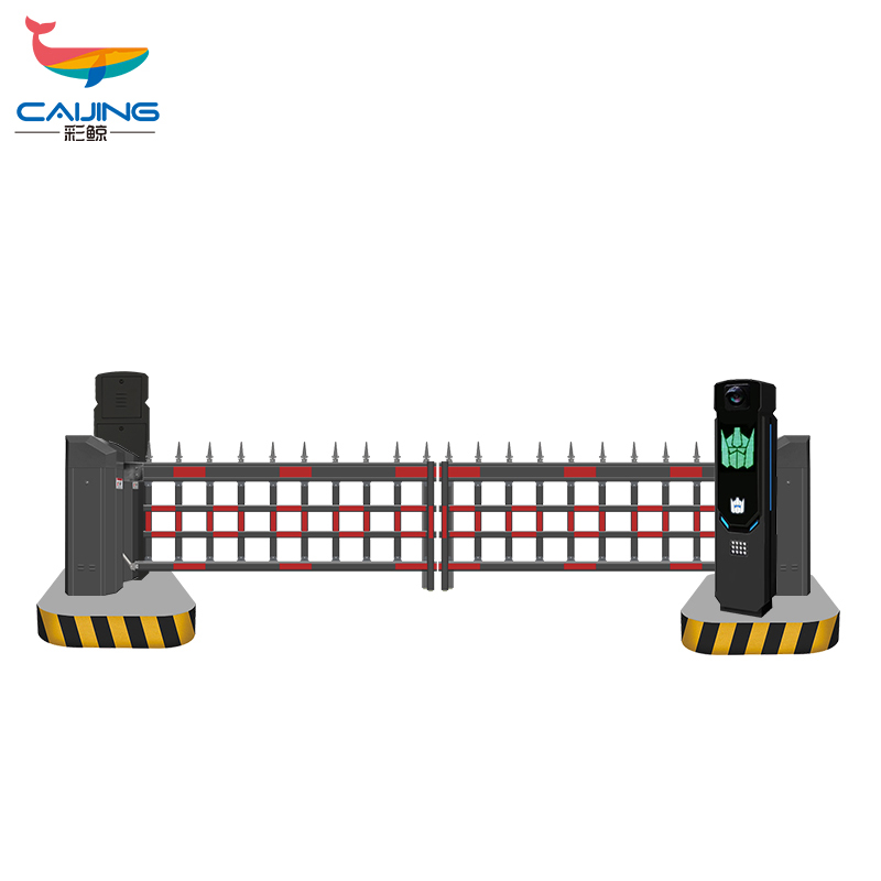 CJ-NFKJ02一进一出车牌识别系统×1套+3m-4.5M广告道闸×2