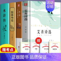 [赠考点]九年级必读4册 [正版]艾青诗选简爱 水浒传 儒林外史原著艾青诗选集九年级课外阅读名著全套4册初中生课外书阅读
