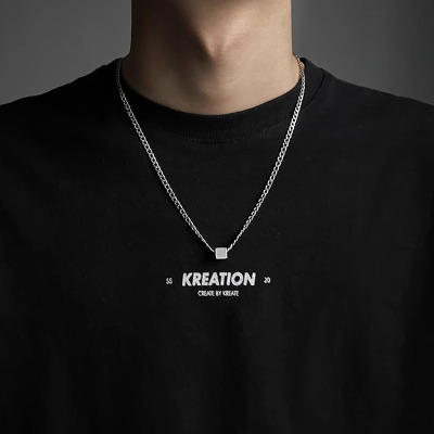 王一博同款项链男轻奢小众设计感潮ins日系锁骨链女嘻哈简约情侣送女朋友老婆情人节七夕生日礼物