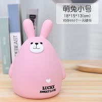 存钱罐儿童储蓄罐大人家用女生可爱创意防摔可存可取容量网红大号 三维工匠 萌熊灰中号[收藏加购提前发货]