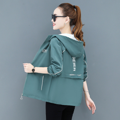 FISHBASKET2020新款韩版时尚宽松小个子工装短款风衣棒球服女士外套潮风衣女