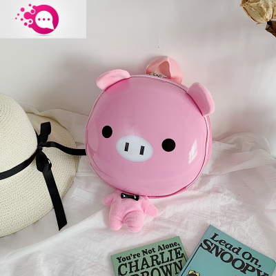 敬平防走丢儿童书包幼儿园男女童宝宝蛋壳背包1-3岁5婴儿可爱女孩双肩小猪儿童防丢包