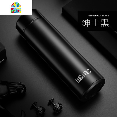 保温杯男士不锈钢水杯女学生便携大容量泡茶杯子创意个性潮流定制 FENGHOU 玫瑰金