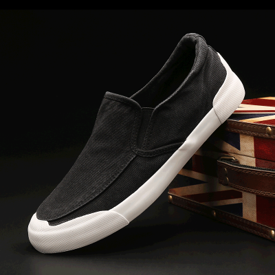 Clеnikeеd精品精选男鞋2020新款秋季男士帆布鞋韩版潮流百搭潮鞋休闲一脚蹬布鞋秋冬板鞋打折折扣