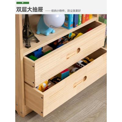 森美人实木简易书架置物落地简约客厅儿童小书柜子桌面上收纳学生