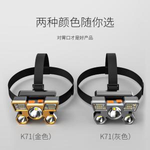 [工厂]跨境头灯强光可充电超亮远射头戴式led户外矿灯