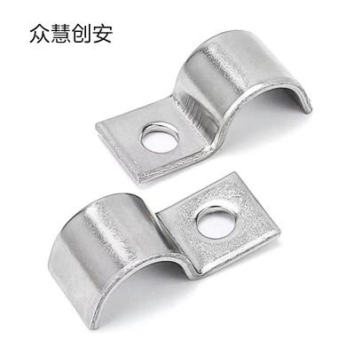 众慧创安 P型单边管卡 单孔骑马卡仪表管卡单管卡 M5-6 个