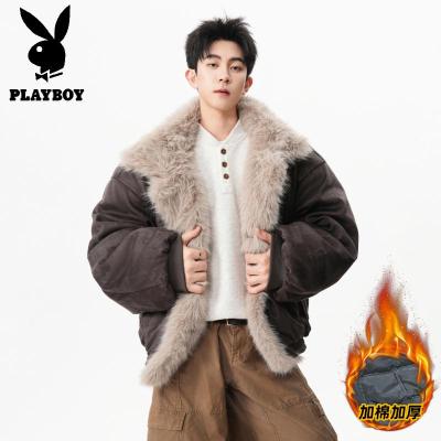 花花公子新款高品质秋冬季青少年加棉加厚棉衣男座山棉服外套